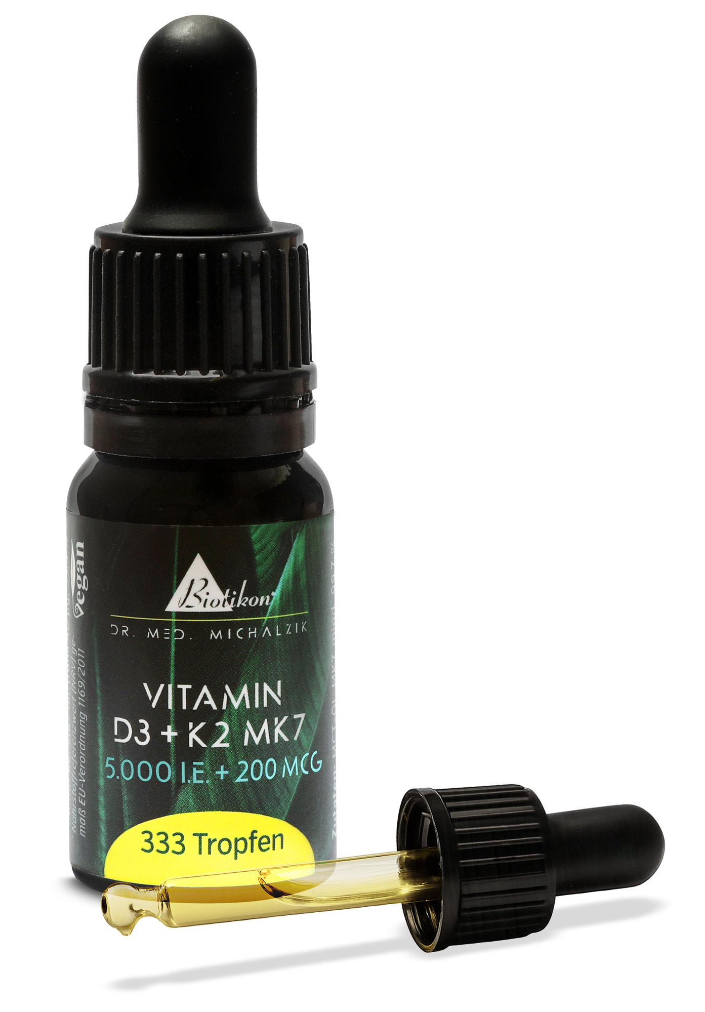 Vitamina D3 + K2 MK7 forte, 5.000 UI + 200 µg