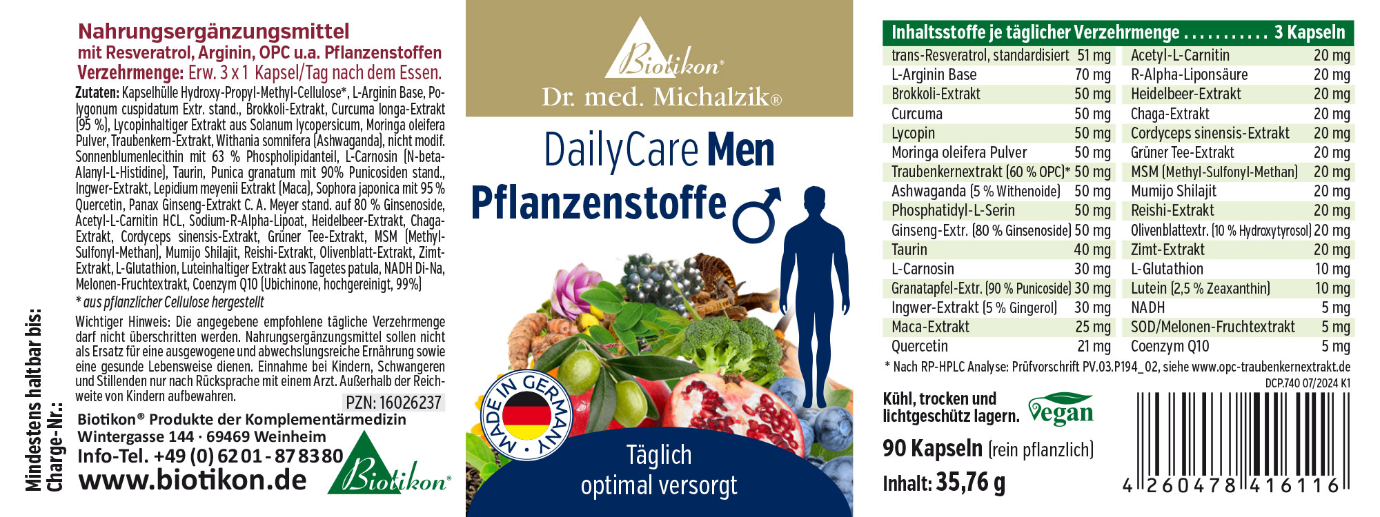 DailyCare Men Sostanze vegetali