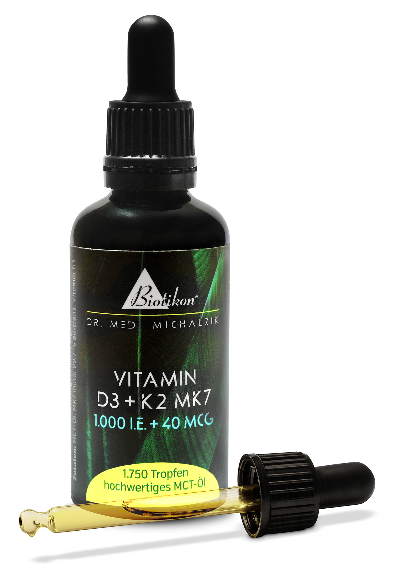 Vitamina D3 + K2 MK7, 1.000 UI + 40 µg (50 ml)